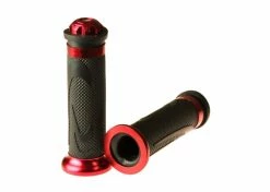 Buy 🤩 Mon Ster Red Anodized Aluminum & Rubber Grip Set For Scooters, ATVs, & Dirt Bikes ❤️