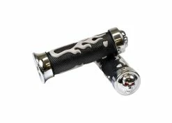 Best reviews of 🌟 Mon Ster Universal Scooter Handlebar Grip Set With Skull & Flames 👍 -Motorcycle Parts Sales Store handlebar grip set bladez moby s xl xs powerboard 2