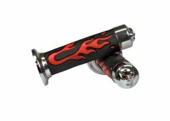 Best reviews of 🌟 Mon Ster Universal Scooter Handlebar Grip Set With Skull & Flames 👍 -Motorcycle Parts Sales Store handlebar grip set bladez moby s xl xs powerboard 3