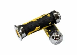 Best reviews of 🌟 Mon Ster Universal Scooter Handlebar Grip Set With Skull & Flames 👍 -Motorcycle Parts Sales Store handlebar grip set bladez moby s xl xs powerboard 4