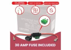 Best Pirce 🔔 Mon Ster In-line 30 Amp ATM Blade Fuse Holder With Wire & 1/4" Battery Terminal Connectors ⭐ -Motorcycle Parts Sales Store r62 6909 i