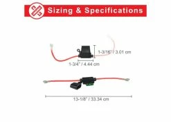 Best Pirce 🔔 Mon Ster In-line 30 Amp ATM Blade Fuse Holder With Wire & 1/4" Battery Terminal Connectors ⭐ -Motorcycle Parts Sales Store r62 6909 m1 nl