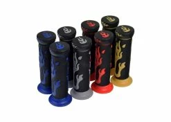 New 🧨 Mon Ster Universal Handlebar Grip Set With Flames 😀